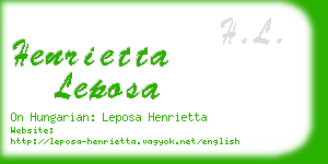 henrietta leposa business card
